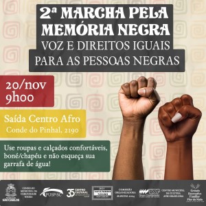 CARTA CONVITE para a 2ª MARCHA PELA MEMÓRIA NEGRA – São Carlos